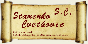 Stamenko Cvetković vizit kartica